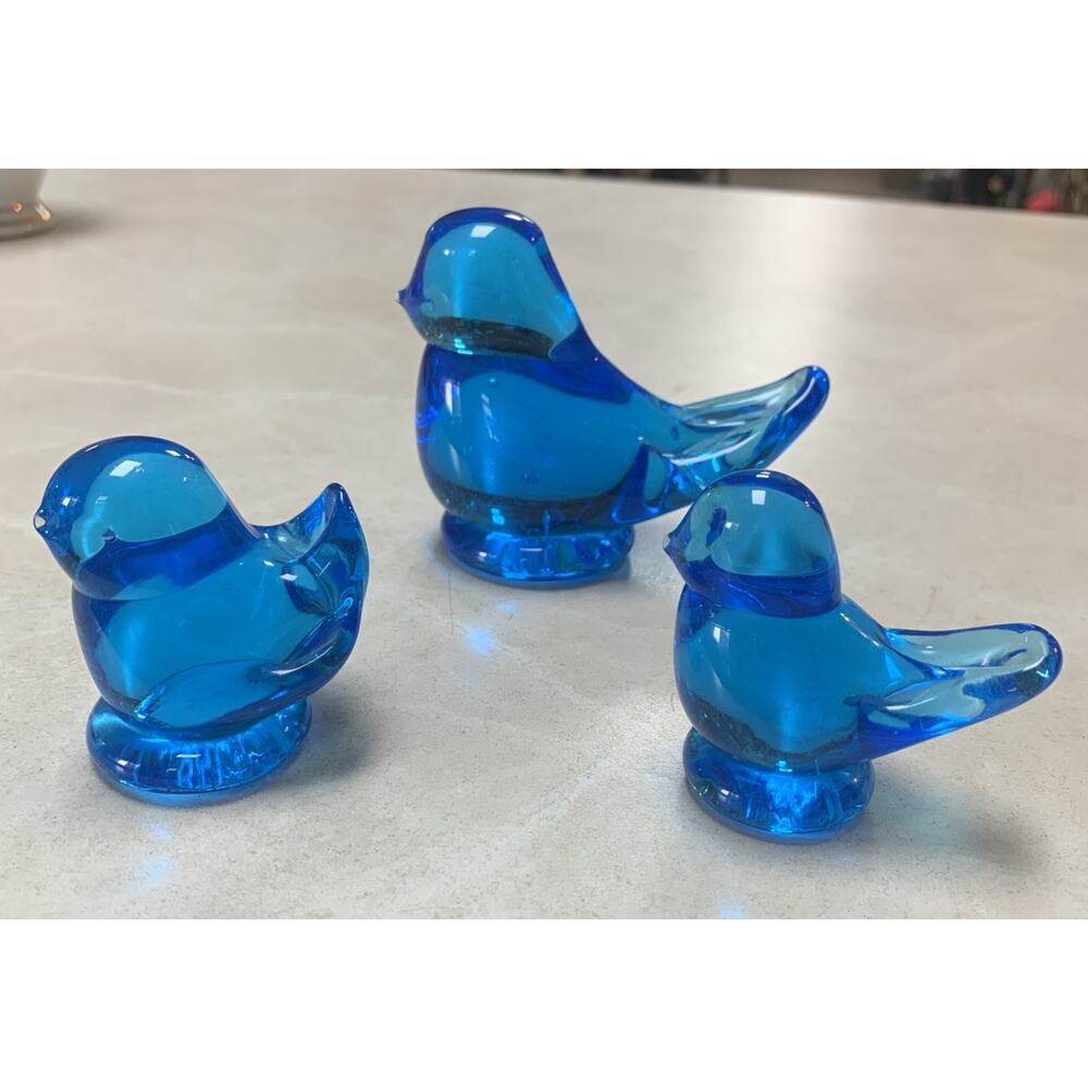 Vintage Bluebirds of Happiness Signed Leo Ward/phoenix Studios 1990s Set of 3